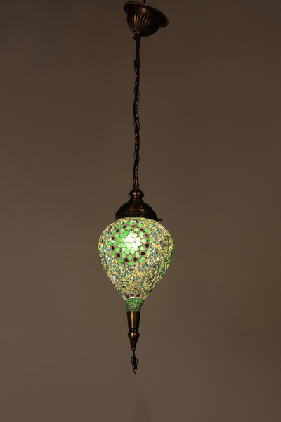 Bullet Glass Antique Mosaic Hanging Lamp